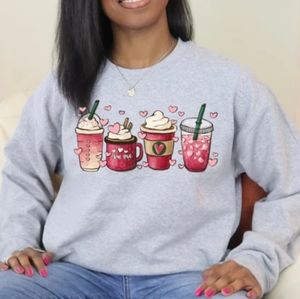 New Valentine's Day funny coffee sweatshirts fast shipping